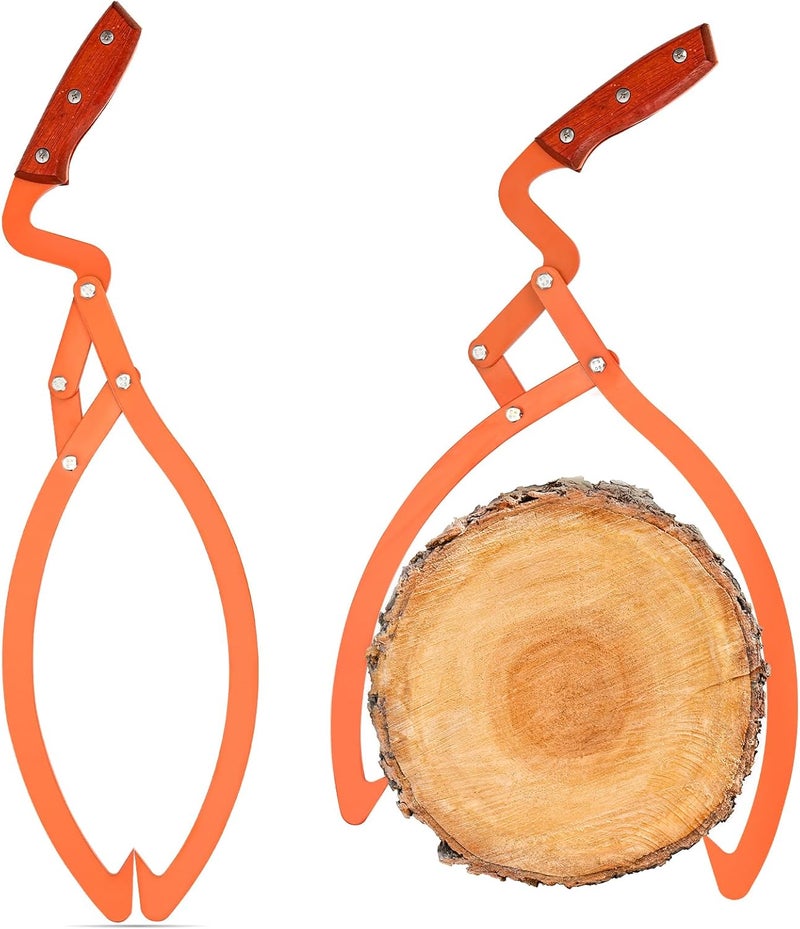 LEARNIBEE Store Log Tongs 13",Log Grabber, Log Lifter, Longging Tongs Loads Up to 330 Lbs, Anti Slip Log Lifting Hook for Handling Dragging Carrying Tool - Image 1